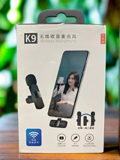 K9 Type-C Wireless Dual  Mic for YouTubers, Live Streaming, and Podcast