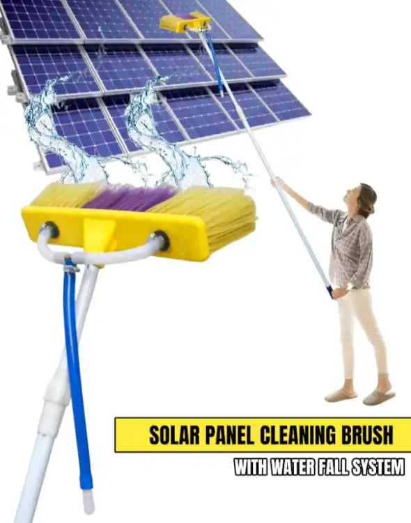 Solar Panel Cleaning Brush with Water System 8-12ft Extendable