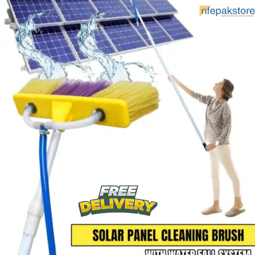 Solar Panel Cleaning Brush with Water System 8-12ft Extendable