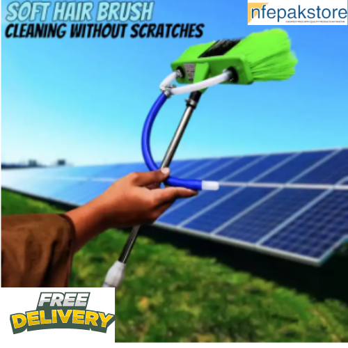 Solar Panel Cleaning Brush with Water System 8-12ft Extendable