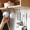 Metal Hanger with 6 Hooks for Organizing Kitchen Mugs and Cups