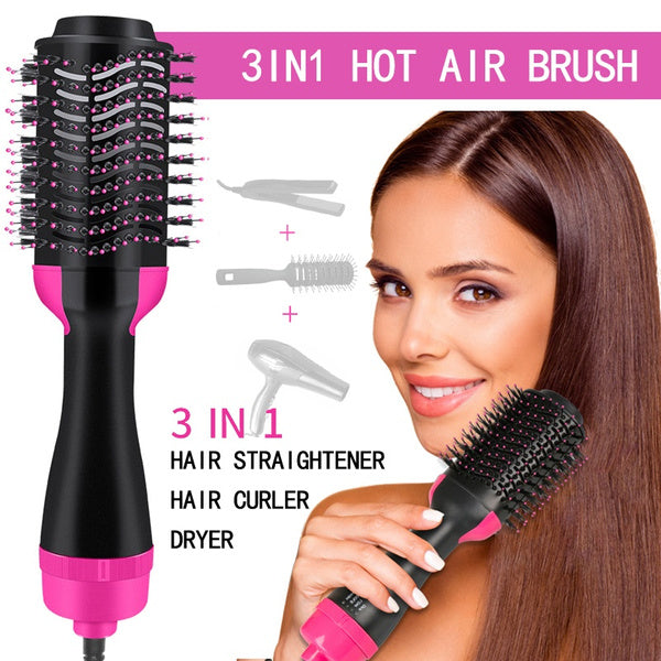 Versatile Hair Styling Tool: All-in-One Curler, Straightener, Dryer