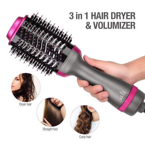 Versatile Hair Styling Tool: All-in-One Curler, Straightener, Dryer