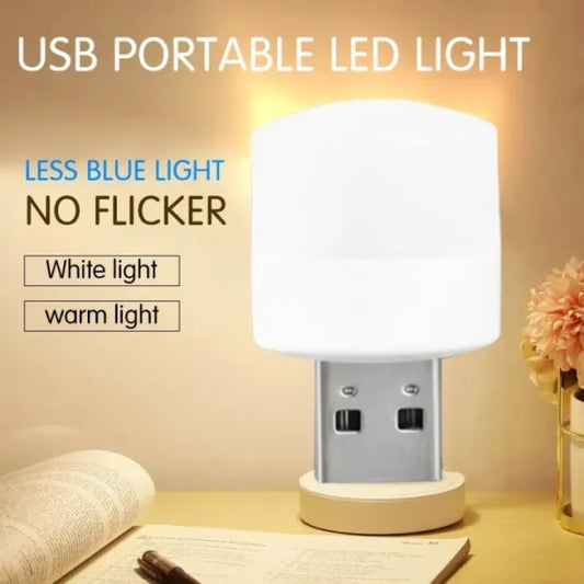 Mini USB LED Night Light Bulb - Portable USB Lighting (Each)