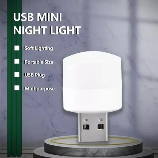 Mini USB LED Night Light Bulb - Portable USB Lighting (Each)