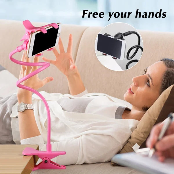 Flexible Snake Mobile Stand – Universal Phone Holder for Home, Bed, or Desktop