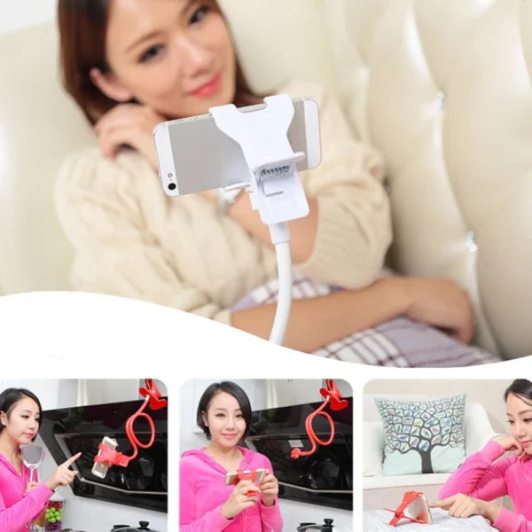 Flexible Snake Mobile Stand – Universal Phone Holder for Home, Bed, or Desktop